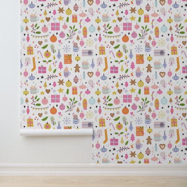 Papier Peint Festive Noël cadeaux Décorations (Application)