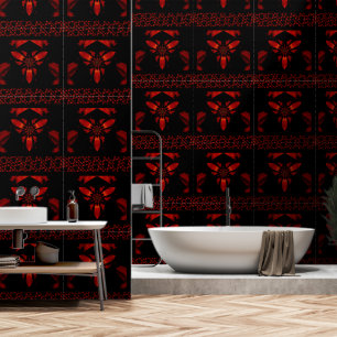 Papier Peint Feu Lotus Scarlet Rouge 1