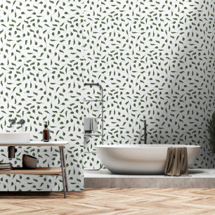 Papier Peint Feuillage vert nature bois motif extérieur