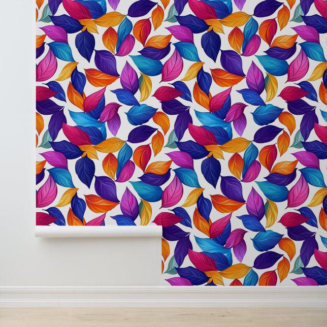 Papier Peint Feuille coloré (Application)