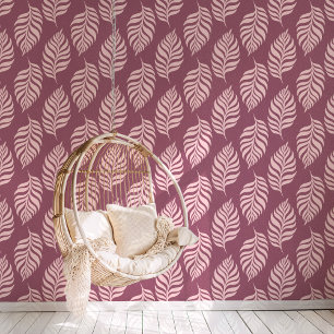 Papier Peint Feuille Tropicale Mauve