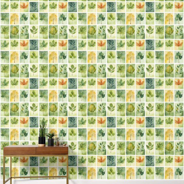 Papier Peint Feuilles automnales botaniques (Couloir)
