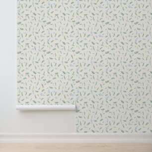 Papier Peint Feuilles d'aquarelle et baies
