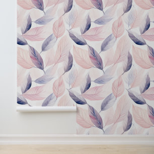 Papier Peint Feuilles d'aquarelle Soft Serenity