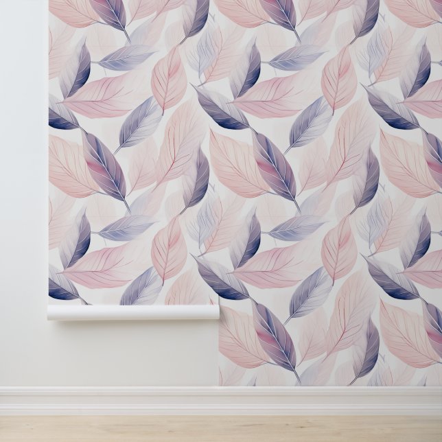 Papier Peint Feuilles d'aquarelle Soft Serenity (Application)