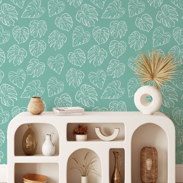 Papier Peint Feuilles de plantes tropicales d'été (In situ)