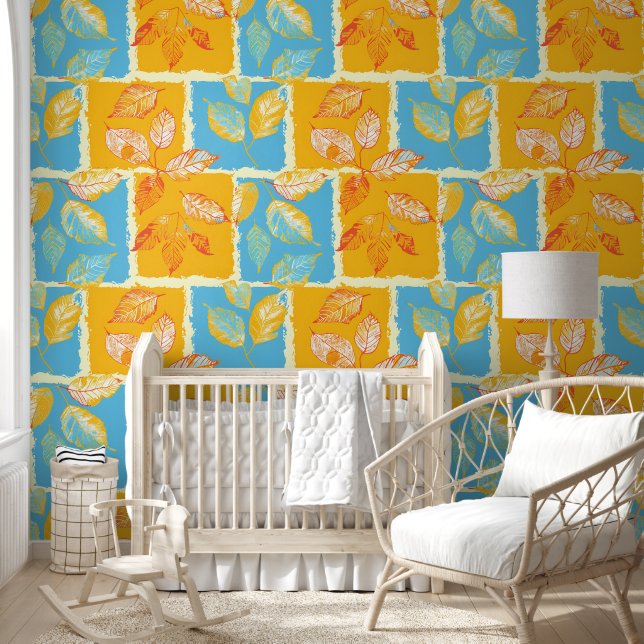 Papier Peint Feuilles du bloc d'automne (Enfants)