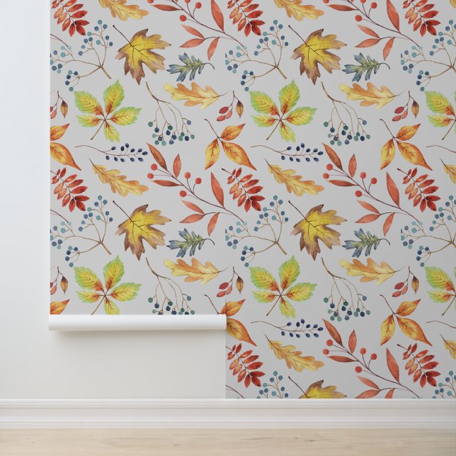 Papier Peint Feuilles et baies d'automne (Application)