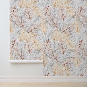 Papier Peint Feuilles Neutre Minimaliste