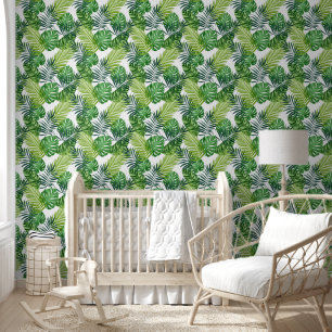 Papier Peint Feuilles tropicales vertes de bananier Monstera Pa