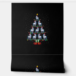 Papier Peint Feux d'arbre de Noël Santa Hat ELF Unicorne Xmas T