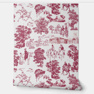 Papier Peint Fierté et préjugé Chevaux Toile Burgundy Grey