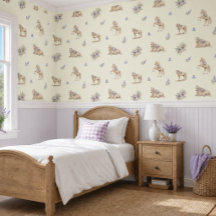 Fille Cheval Violet Jaune Motif Floral