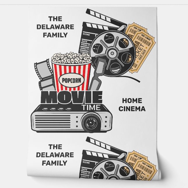 Papier Peint Film texte personnalisé / Cinéma (Déroulement)