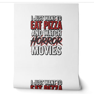 Papier Peint Films d'horreur de pizza Typographie vintage Hallo