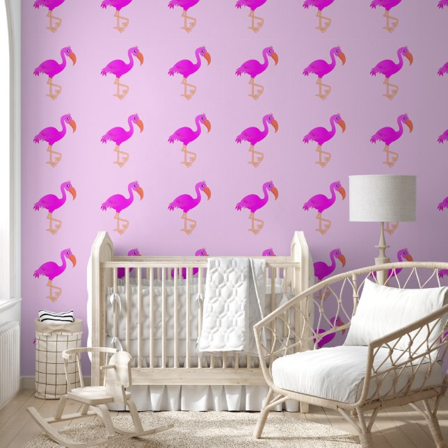 Papier Peint Flamant Rose Mignon (Enfants)