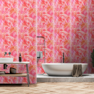 Papier Peint Flamant rose rose