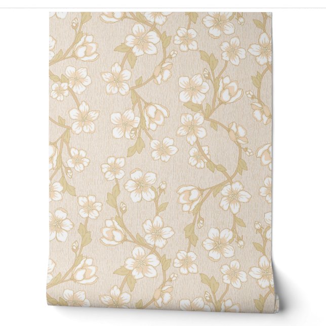 Papier Peint Fleur botanique moderne (Déroulement)