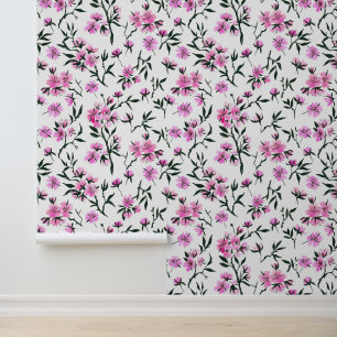 Papier Peint Fleur de cerisier blanc sur blanc