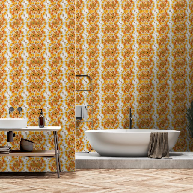 Papier Peint Fleur de l'Extrême-Orient 2 polaire (Salle de bain)
