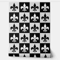 Fleur-de-Lis Noir Blanc