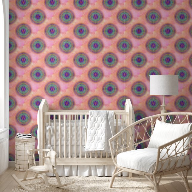 Papier Peint Fleur De Vie - Motif Simples Art 6 (Enfants)