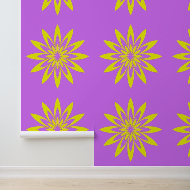 Papier Peint Fleur jaune pourpre (Application)