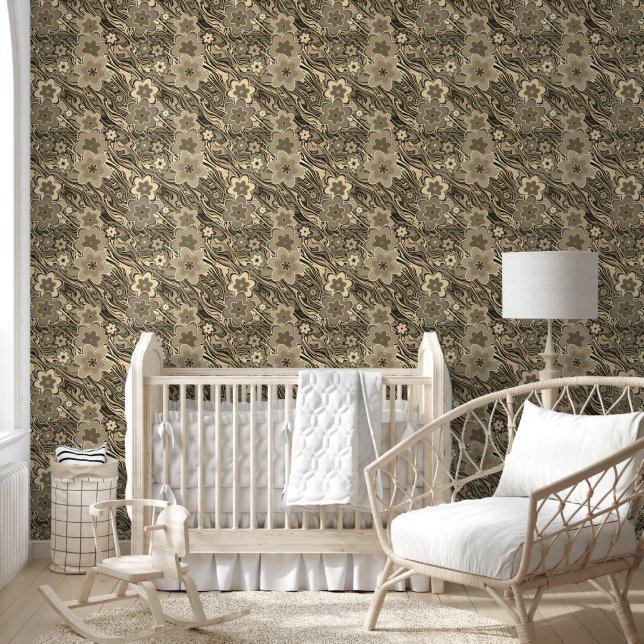 Papier Peint Fleur Power Blossoms motif sans couture 3a (Enfants)