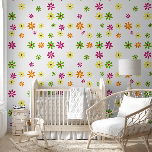 Papier Peint Fleur Power Floraisons motif sans couture 2 (Enfants)