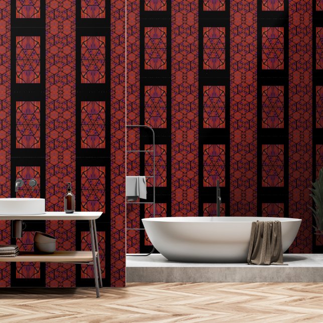 Papier Peint Fleur sauvage Abstrait (Salle de bain)