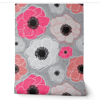 Papier Peint Fleur sauvage Anémones G603