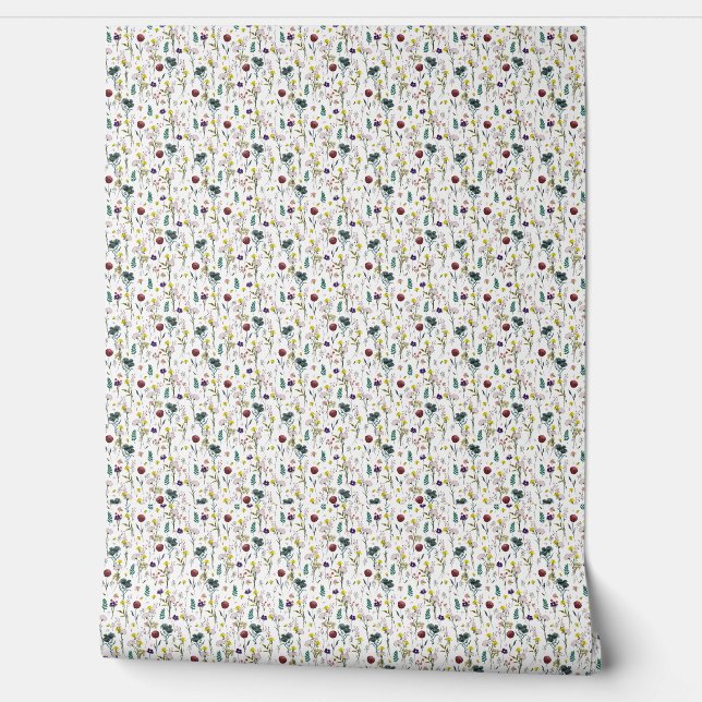 Papier Peint Fleur Sauvage Vibrante  (Déroulement)