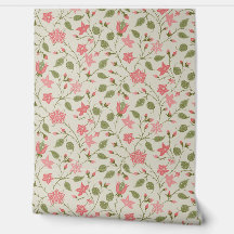 Fleur Traînante - Paisley - Corail Et Vert Sauge 