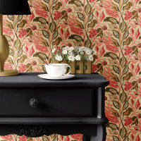 Fleur vintage avec une ambiance tropicale sur fond