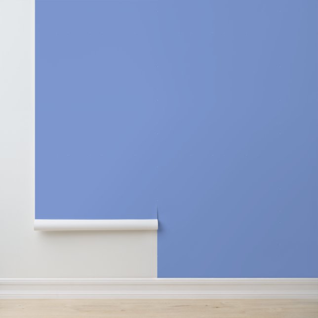 Papier Peint Fleurs Bleu Royal (Application)