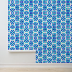 Papier Peint Fleurs Bleues, Motif De Fleurs, Modèle Floral