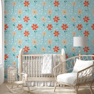Papier Peint Fleurs colorées Motif délicieuse