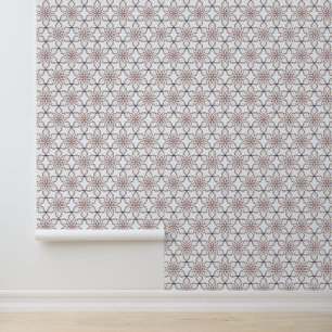 Papier Peint Fleurs d'art géométriques simples