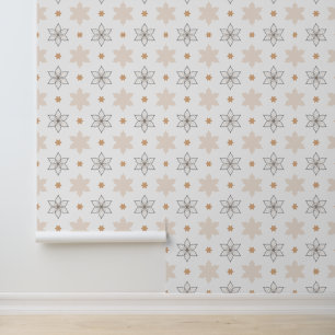 Papier Peint Fleurs d'art géométriques simples