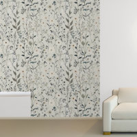 Fleurs de champ de prairie grise Feuilles