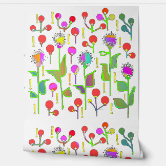 PAPIER PEINT FLEURS DE JARDIN ABSTRAITES