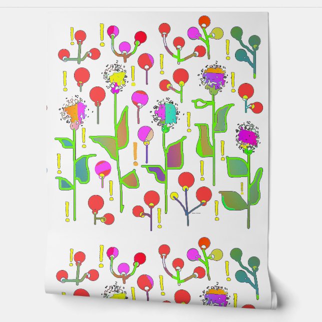 PAPIER PEINT FLEURS DE JARDIN ABSTRAITES (Déroulement)