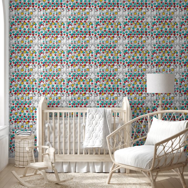 Papier Peint Fleurs de la maison Enfants au soleil (Enfants)