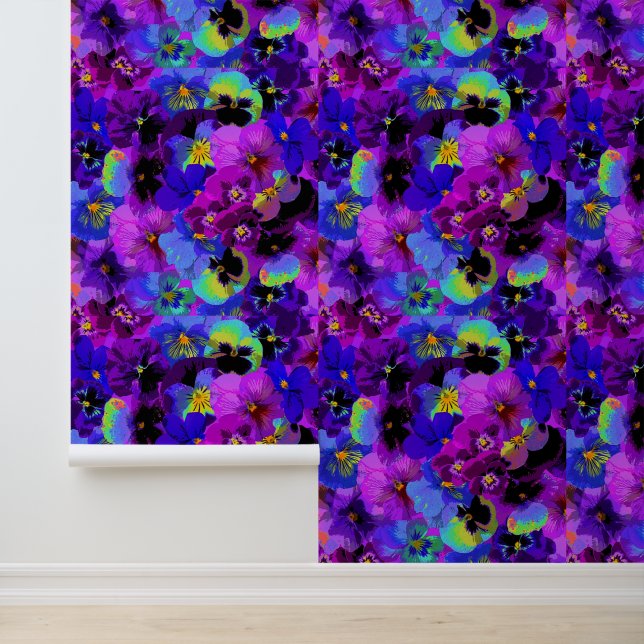Papier Peint Fleurs de Pansy (Application)