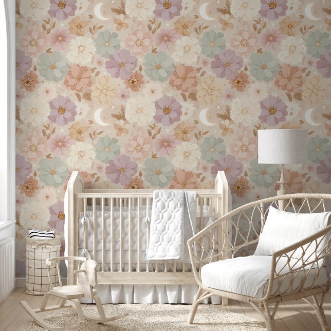 Papier Peint Fleurs de Prairie Céleste (Enfants)