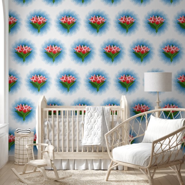 Papier Peint Fleurs de tulipes (Enfants)