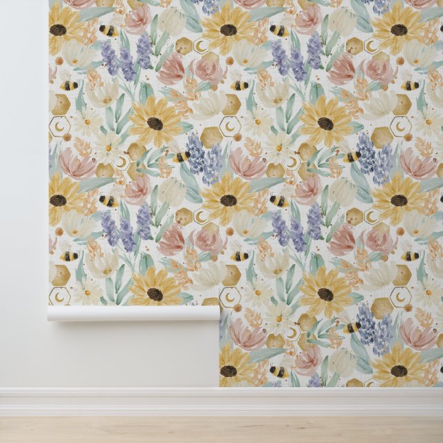 Papier peint Fleurs délicates du pays français (Application)