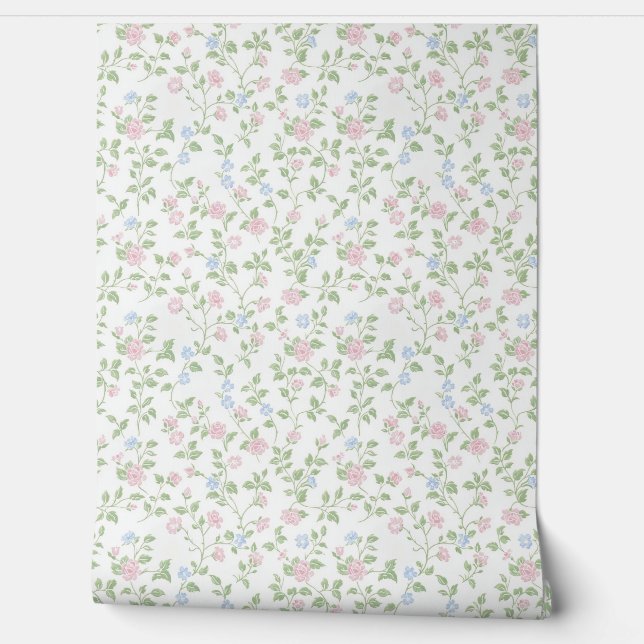 Papier peint Fleurs délicates du pays français (Déroulement)