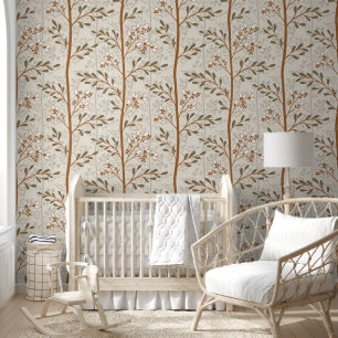 Papier Peint Fleurs délicates en fleurs silhouette florale XL3