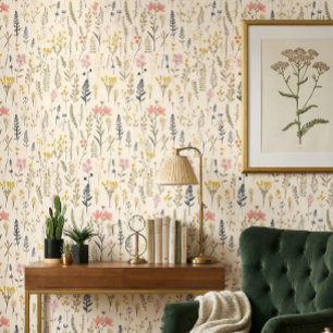 Papier Peint Fleurs Élégantes Fleurs Sauvages Plantes Florales
